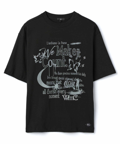 WMC(ダブリューエムシー)の「ヴィンテージコラージュTシャツ_BLACK(Tシャツ/カットソー・レディース・ブラック・SMALL/MEDIUM)」の1枚目の写真