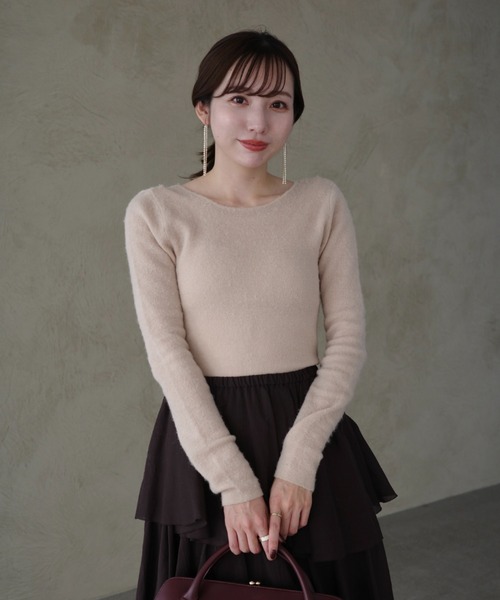 anuans(アニュアンス)の「ニットボディスーツ(ニット/セーター・レディース・ブラック/ピンクベージュ/グレー・FREE)」の1枚目の写真