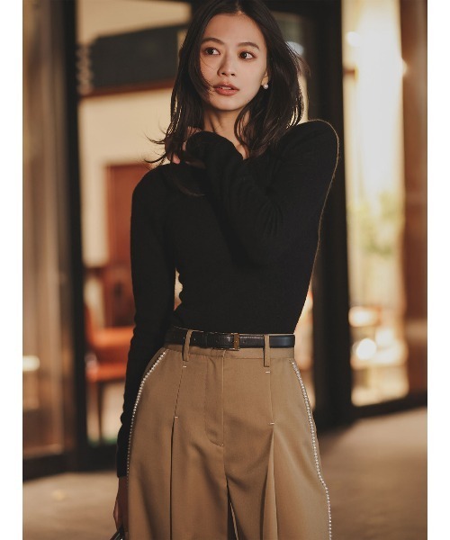 anuans(アニュアンス)の「ニットボディスーツ(ニット/セーター・レディース・ブラック/ピンクベージュ/グレー・FREE)」の8枚目の写真