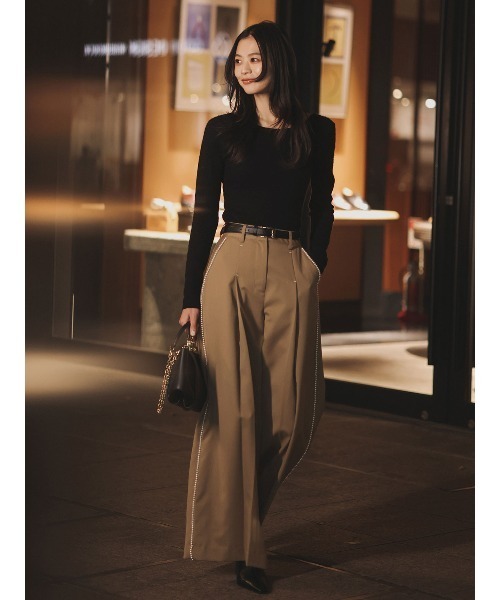 anuans(アニュアンス)の「ニットボディスーツ(ニット/セーター・レディース・ブラック/ピンクベージュ/グレー・FREE)」の10枚目の写真