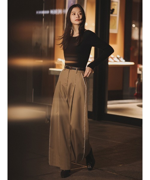 anuans(アニュアンス)の「ニットボディスーツ(ニット/セーター・レディース・ブラック/ピンクベージュ/グレー・FREE)」の11枚目の写真