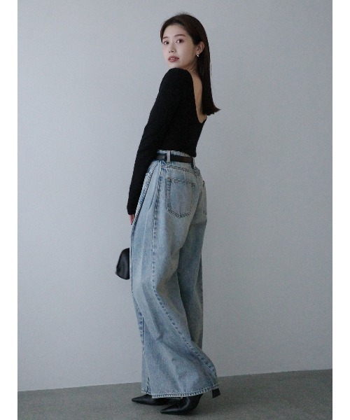 anuans(アニュアンス)の「ニットボディスーツ(ニット/セーター・レディース・ブラック/ピンクベージュ/グレー・FREE)」の18枚目の写真