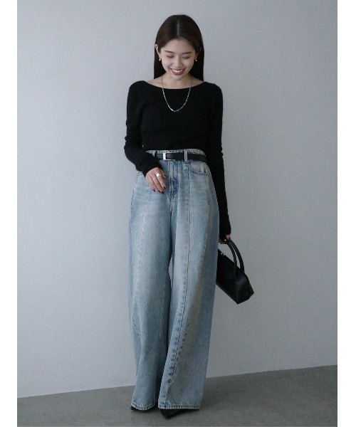 anuans(アニュアンス)の「ニットボディスーツ(ニット/セーター・レディース・ブラック/ピンクベージュ/グレー・FREE)」の17枚目の写真