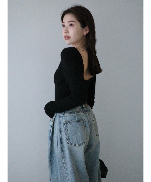 anuans(アニュアンス)の「ニットボディスーツ(ニット/セーター・レディース・ブラック/ピンクベージュ/グレー・FREE)」の19枚目の写真