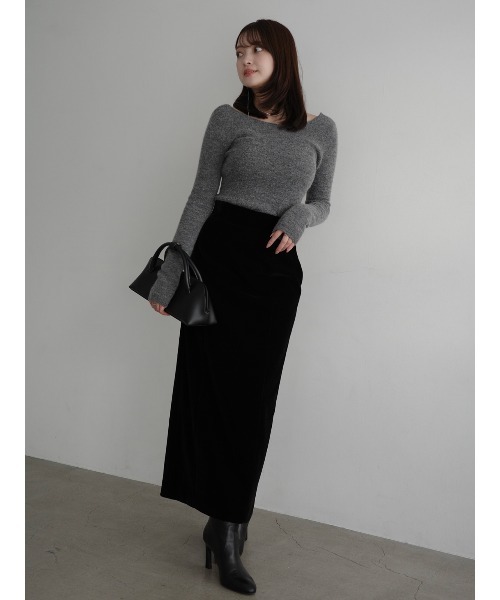 anuans(アニュアンス)の「ニットボディスーツ(ニット/セーター・レディース・ブラック/ピンクベージュ/グレー・FREE)」の7枚目の写真