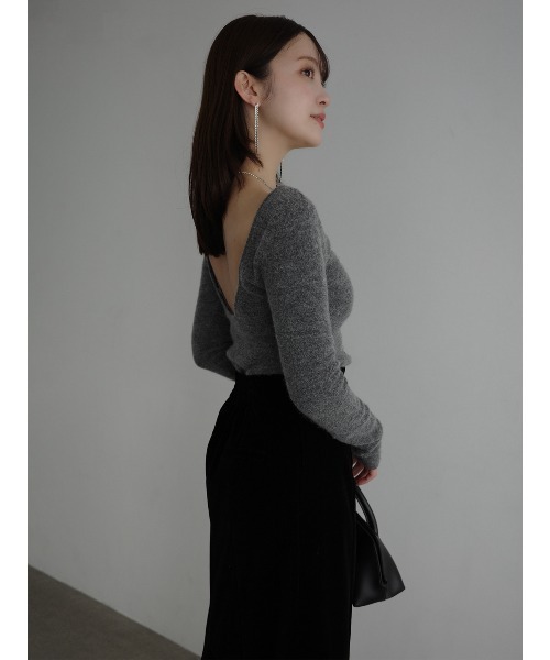 anuans(アニュアンス)の「ニットボディスーツ(ニット/セーター・レディース・ブラック/ピンクベージュ/グレー・FREE)」の5枚目の写真