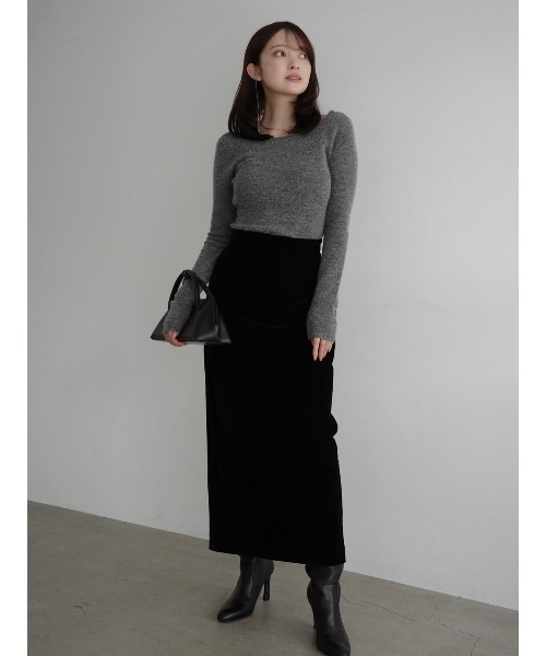 anuans(アニュアンス)の「ニットボディスーツ(ニット/セーター・レディース・ブラック/ピンクベージュ/グレー・FREE)」の6枚目の写真