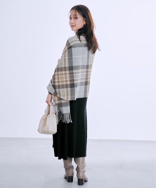 COHINA(コヒナ)の「パターンリブフレアニットワンピース 【低身長・小柄女性】(ワンピース・レディース・レッド/ブラウン/ブラック・SHORT/REGULAR)」の21枚目の写真