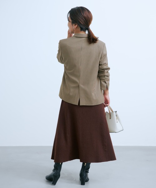 COHINA(コヒナ)の「パターンリブフレアニットワンピース 【低身長・小柄女性】(ワンピース・レディース・レッド/ブラウン/ブラック・SHORT/REGULAR)」の17枚目の写真