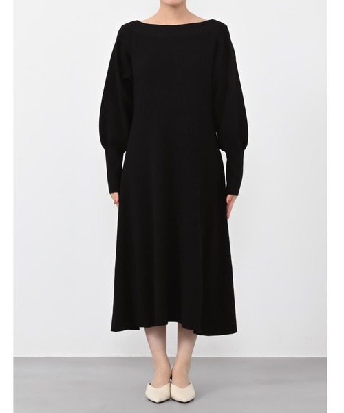 COHINA(コヒナ)の「パターンリブフレアニットワンピース 【低身長・小柄女性】(ワンピース・レディース・レッド/ブラウン/ブラック・SHORT/REGULAR)」の11枚目の写真