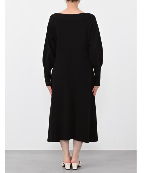 COHINA(コヒナ)の「パターンリブフレアニットワンピース 【低身長・小柄女性】(ワンピース・レディース・レッド/ブラウン/ブラック・SHORT/REGULAR)」の9枚目の写真