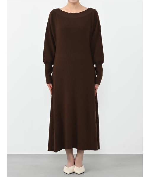 COHINA(コヒナ)の「パターンリブフレアニットワンピース 【低身長・小柄女性】(ワンピース・レディース・レッド/ブラウン/ブラック・SHORT/REGULAR)」の13枚目の写真