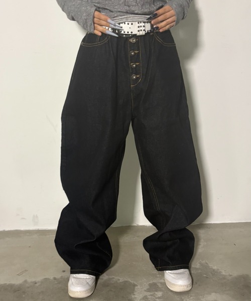 A'GEM/9 × .kom 『A'gem/エージェム』スタッズデニムパンツ A'gem│A