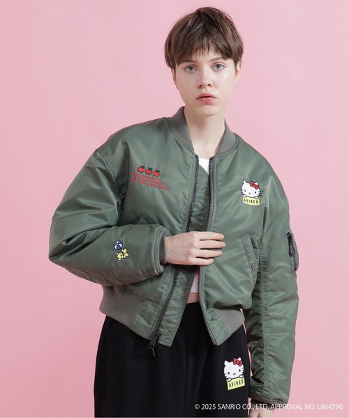 AVIREX(アヴィレックス)の「【AVIREX×HELLO KITTY】MA-1(MA-1・レディース・セージグリーン・S/M)」の9枚目の写真