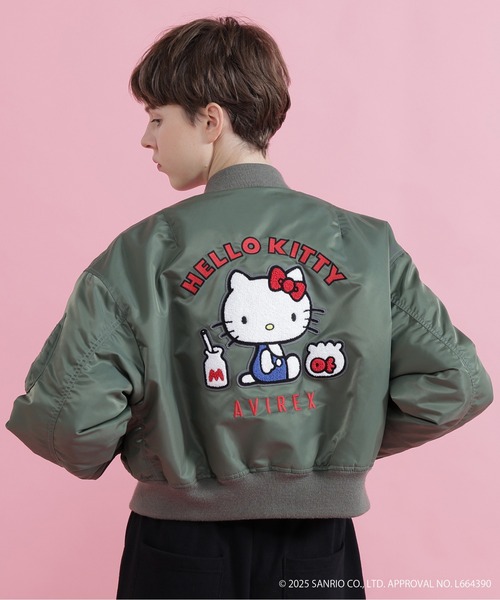AVIREX(アヴィレックス)の「【AVIREX×HELLO KITTY】MA-1(MA-1・レディース・セージグリーン・S/M)」の10枚目の写真