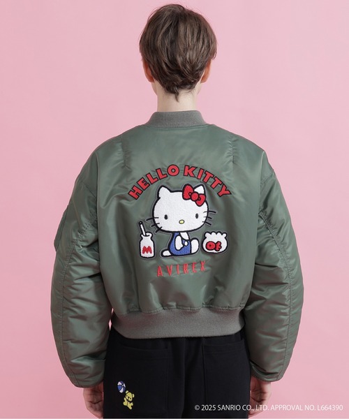 AVIREX(アヴィレックス)の「【AVIREX×HELLO KITTY】MA-1(MA-1・レディース・セージグリーン・S/M)」の15枚目の写真