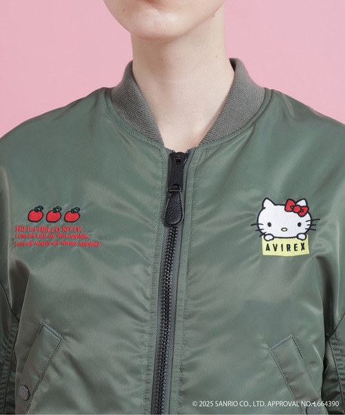AVIREX(アヴィレックス)の「【AVIREX×HELLO KITTY】MA-1(MA-1・レディース・セージグリーン・S/M)」の16枚目の写真