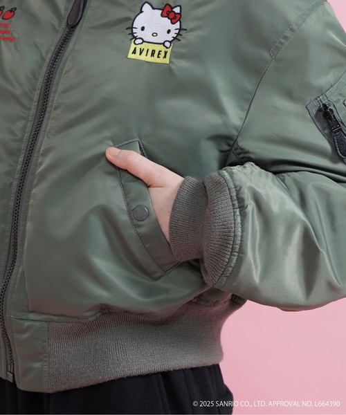 AVIREX(アヴィレックス)の「【AVIREX×HELLO KITTY】MA-1(MA-1・レディース・セージグリーン・S/M)」の18枚目の写真