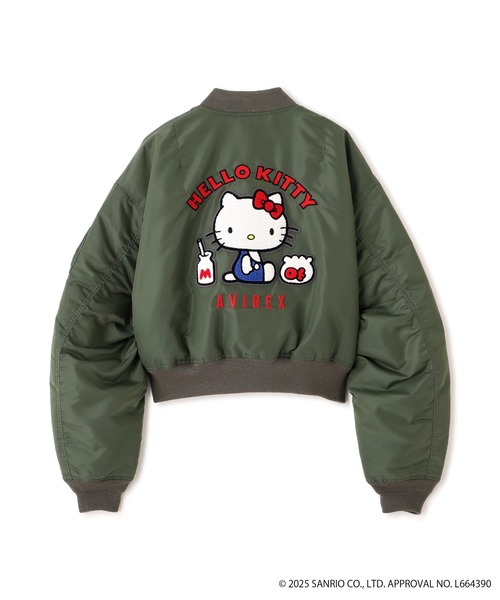 AVIREX(アヴィレックス)の「【AVIREX×HELLO KITTY】MA-1(MA-1・レディース・セージグリーン・S/M)」の4枚目の写真