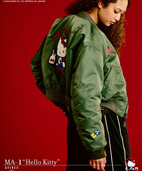 AVIREX(アヴィレックス)の「【AVIREX×HELLO KITTY】MA-1(MA-1・レディース・セージグリーン・S/M)」の22枚目の写真