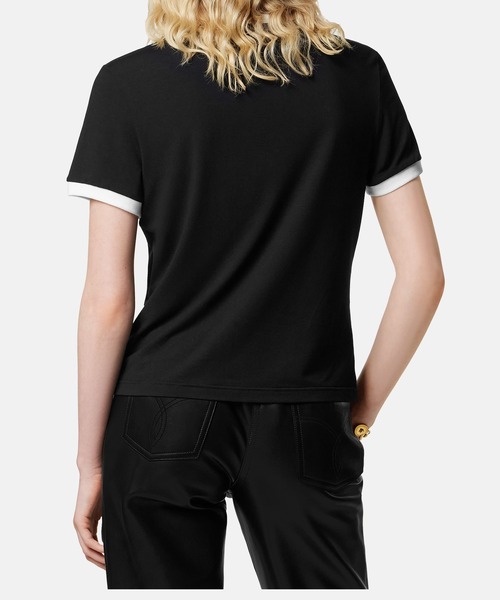 VERSACE（ヴェルサーチ）の「Versace ロゴ ストレッチジャージー Tシャツ（Tシャツ/カットソー・レディース・ブラック・38/36）」の3枚目の写真