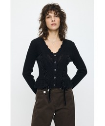MOUSSY | LACE UP RIBBON カーディガン(カーディガン/ボレロ)