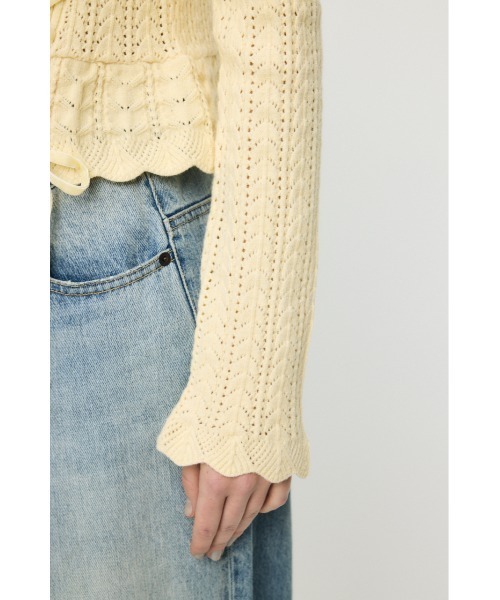 セール】LACE UP RIBBON カーディガン（カーディガン/ボレロ）｜MOUSSY