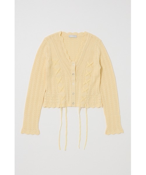 セール】LACE UP RIBBON カーディガン（カーディガン/ボレロ）｜MOUSSY