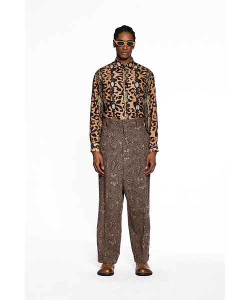 Leopard Slogan Long Sleeve Shirt（シャツ/ブラウス）｜GREEDILOUS