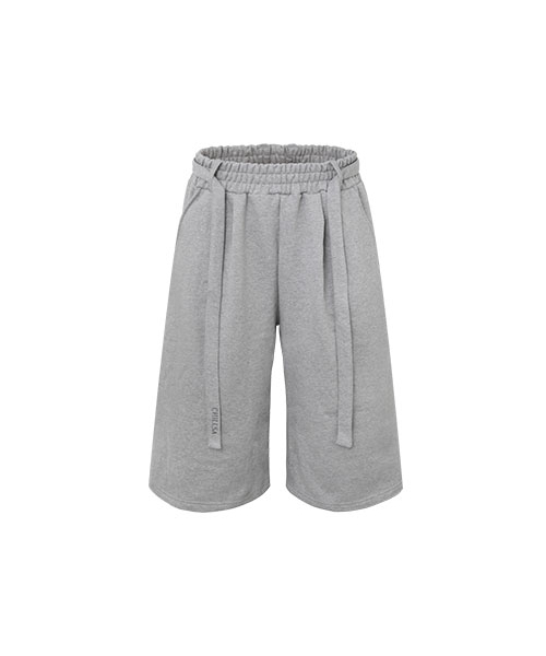 CHILLSA(チルサ)の「4-season Belted Bermuda Pants_Melange Gray(その他パンツ・レディース・ライトグレー・1/2)」の2枚目の写真