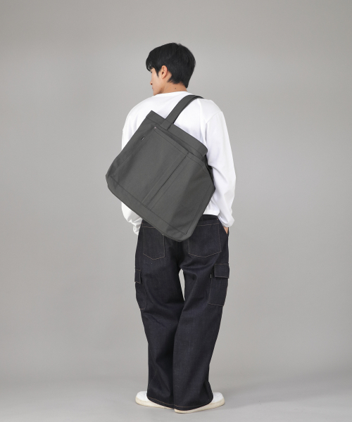 SAINTCREW(セントクルー)の「メガビッグサイズカーゴエコバッグ MCE-142 ダークグレー BKS(エコバッグ/サブバッグ・メンズ・その他・フリー)」の6枚目の写真