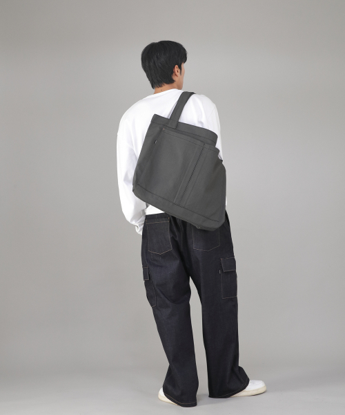 SAINTCREW(セントクルー)の「メガビッグサイズカーゴエコバッグ MCE-142 ダークグレー BKS(エコバッグ/サブバッグ・メンズ・その他・フリー)」の7枚目の写真