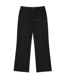 PHOS333（フォースサンサンサン）の「Double Pocket Incision Jeans/Black（デニムパンツ）」