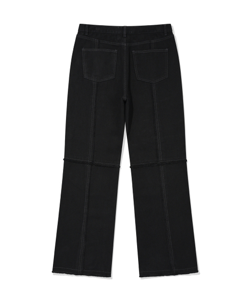 PHOS333(フォースサンサンサン)の「Double Pocket Incision Jeans/Black(デニムパンツ・レディース・その他・MEDIUM/LARGE)」の8枚目の写真