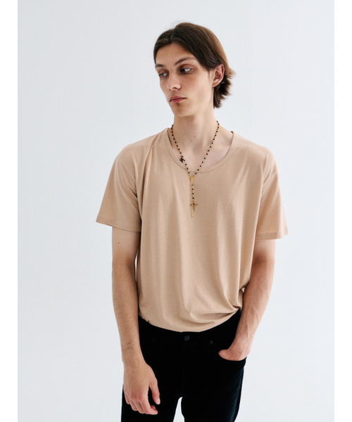 GOZER(ゴーザー)の「UNDER HALF T-SHIRT_LIGHT BEIGE(Tシャツ/カットソー・メンズ・ベージュ・SMALL/MEDIUM/LARGE/X-LARGE)」の3枚目の写真
