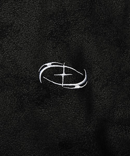 LUXSTYLE(ラグスタイル)の「レザー風ダンボールニットトラックジャケット(ジャージ・メンズ・ブラック/ブラック系その他・M/L)」の16枚目の写真