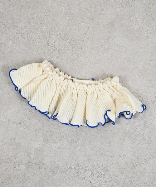 MARKEY'S（マーキーズ）の「ワッフルフリルスタイ（スタイ/よだれかけ・キッズ・イエロー/オフホワイト/グレー・FREE）」の13枚目の写真