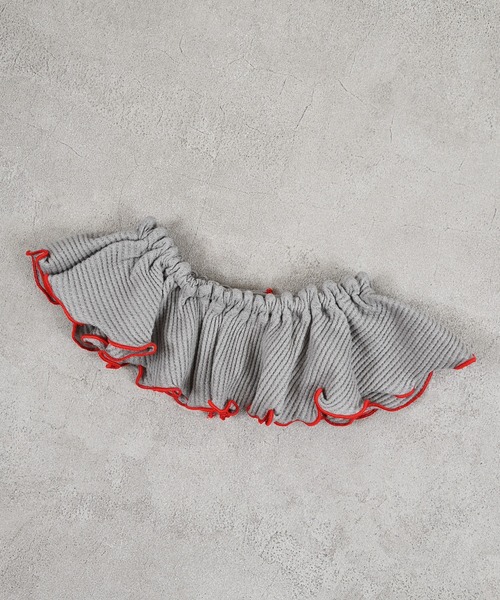 MARKEY'S（マーキーズ）の「ワッフルフリルスタイ（スタイ/よだれかけ・キッズ・イエロー/オフホワイト/グレー・FREE）」の14枚目の写真