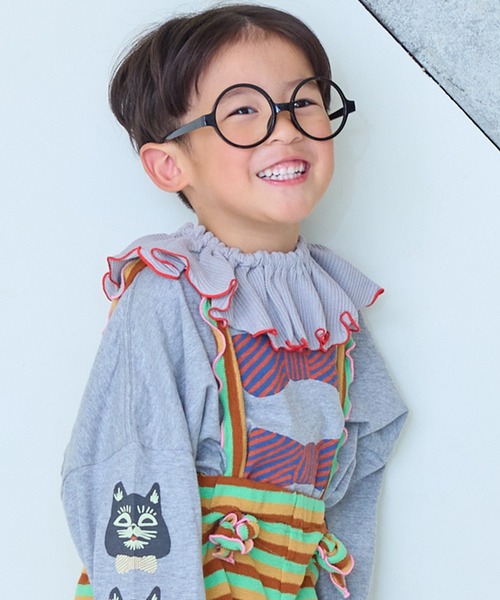 MARKEY'S（マーキーズ）の「ワッフルフリルスタイ（スタイ/よだれかけ・キッズ・イエロー/オフホワイト/グレー・FREE）」の8枚目の写真