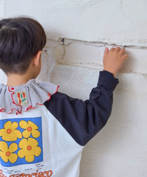 MARKEY'S（マーキーズ）の「ワッフルフリルスタイ（スタイ/よだれかけ・キッズ・イエロー/オフホワイト/グレー・FREE）」の6枚目の写真