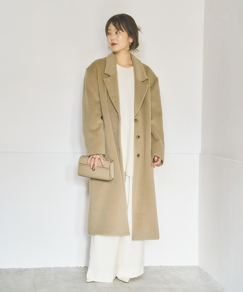 J&M ウールコート ベージュ 10 上品 大人 シンプル 厚手 楽天市場】【20%OFFクーポン〜】ベージュ チェスターコート マキシ丈