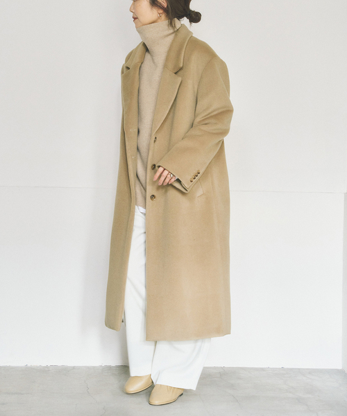 NEIGHBORHOOD チェスターコート （ベージュ）サイズL 20AW LILY BROWN リリーブラウン Lily Brown ツイードチェスターコート