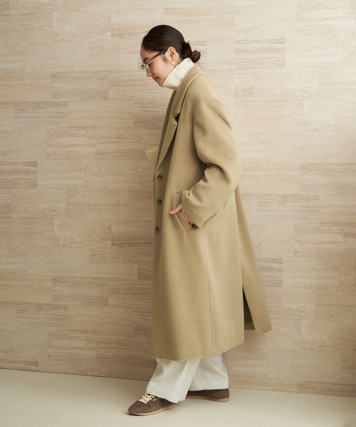 plage（プラージュ）の「WORSTED BEAVER CHESTER コート（チェスターコート・レディース・ベージュ・38/36）」の7枚目の写真