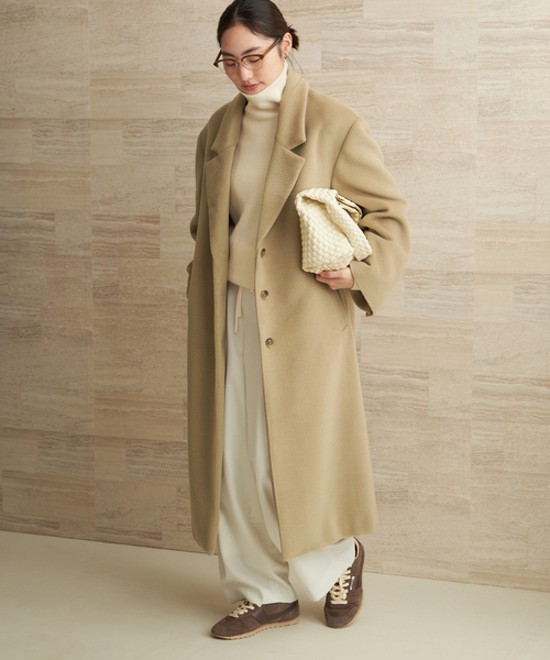 plage（プラージュ）の「WORSTED BEAVER CHESTER コート（チェスターコート・レディース・ベージュ・38/36）」の9枚目の写真