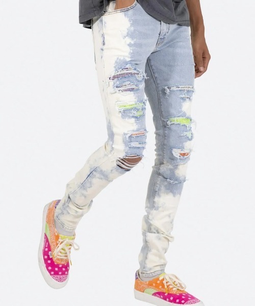 mnml(ミニマル)の「mnml/ミニマル/X409 RHINESTONE SKINNY(デニムパンツ・メンズ・ブルー・32/29/30/34/28)」の6枚目の写真