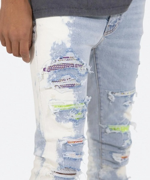 mnml(ミニマル)の「mnml/ミニマル/X409 RHINESTONE SKINNY(デニムパンツ・メンズ・ブルー・32/29/30/34/28)」の7枚目の写真