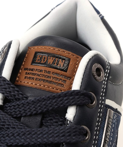 EDWIN(エドウィン)の「EDWIN 軽量・耐滑 スニーカー(スニーカー・メンズ・ホワイト/ネイビー・25cm/25.5cm/26cm/26.5cm/27cm)」の9枚目の写真