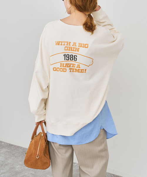 Spick & Span（スピックアンドスパン）の「SCREEN STARS/スクリーンスターズ for Spick & Span 別注オーバースウェット（スウェット・レディース・ベージュ/ブラック/ホワイト系その他・FREE）」の2枚目の写真