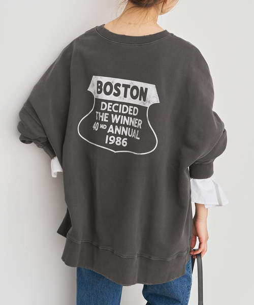 Spick & Span（スピックアンドスパン）の「SCREEN STARS/スクリーンスターズ for Spick & Span 別注オーバースウェット（スウェット・レディース・ベージュ/ブラック/ホワイト系その他・FREE）」の3枚目の写真