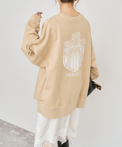 Spick & Span（スピックアンドスパン）の「SCREEN STARS/スクリーンスターズ for Spick & Span 別注オーバースウェット（スウェット・レディース・ベージュ/ブラック/ホワイト系その他・FREE）」の6枚目の写真